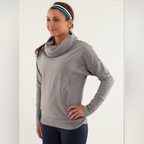 lululemon athletica Tops - Lululemon Athletica Rest Day Cowl Neck Pullover Sweatshirt, Vintage Grey,Size 10